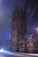 Magdalen College, Oxford in snow